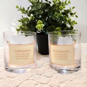 Floor 9 Margarita Rocks Drinking Glasses, Set of 2